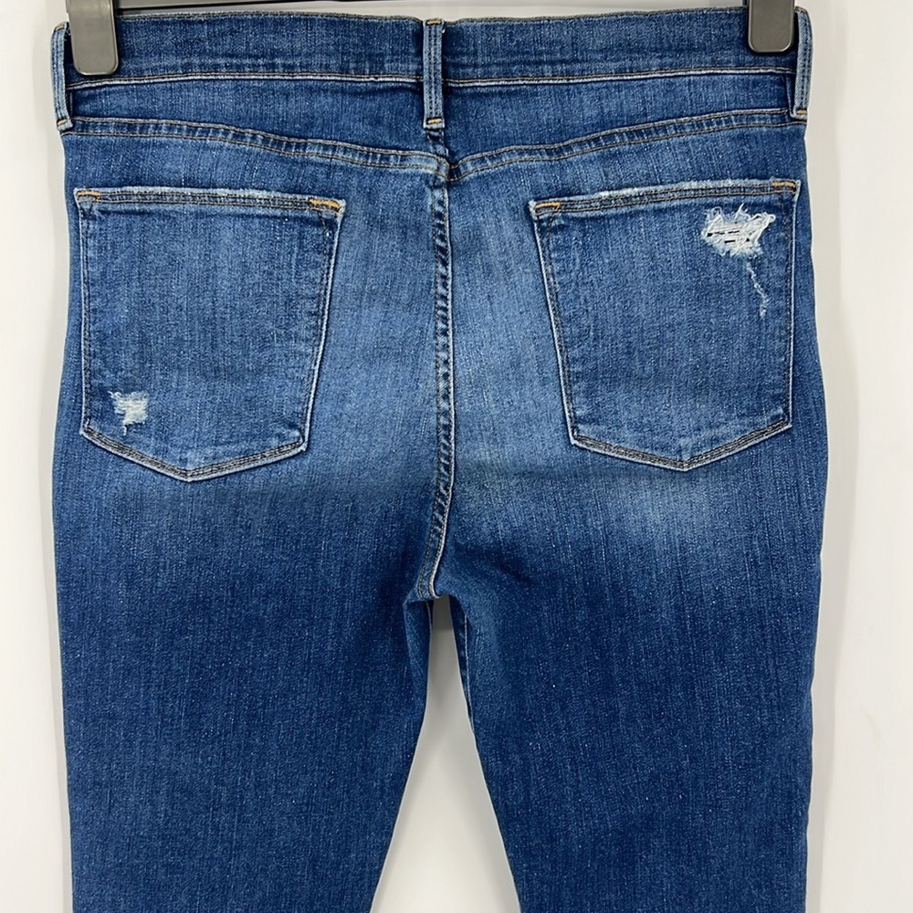 Frame Le High Skinny Crop Jeans Distressed High Rise Stretch Jeans New - Picture 5 of 12